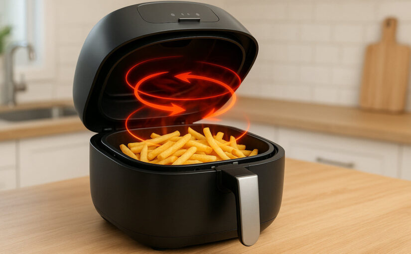 Funktionsweise einer Heißluftfritteuse mit heißer Luftzirkulation