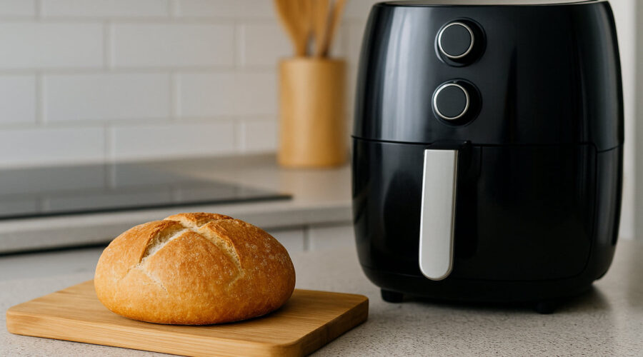 Frisch gebackenes Brot in Heißluftfritteuse – Brot backen einfach und energiesparend